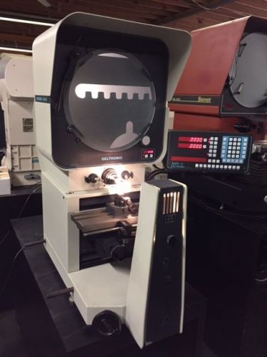 14&#034; deltronic #dh214 bench top optical comparator, w/ dro, edge, surface for sale