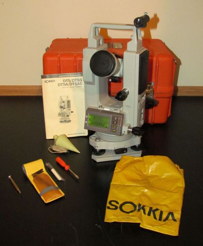 SOKKIA DT5A DIGITAL THEODOLITE TRANSIT w/ ACCESSORIES &amp; CARRYING CASE