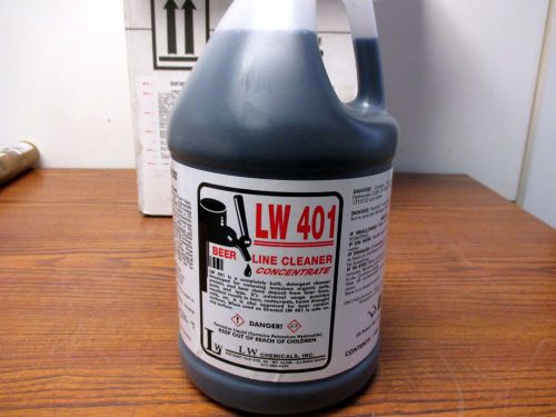 LW 401 Beer Line Cleaner, lot of four 1 gallon containers