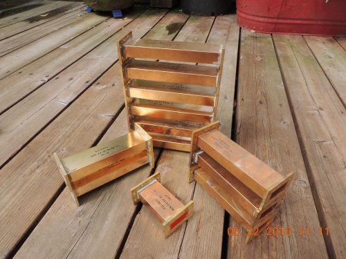 12 pcs. Alcatel Lucent gold plated WR137 straight waveguide sections gold scrap