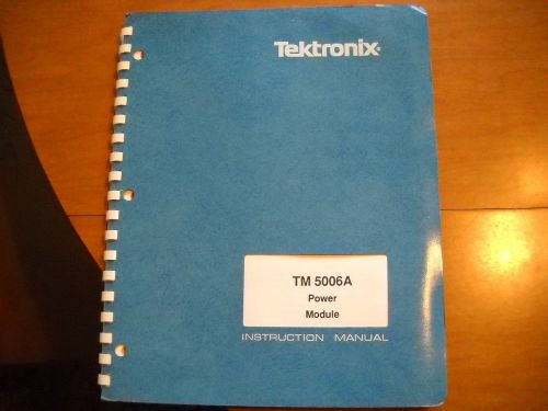 Tektronix TM5006A power module instruction manual