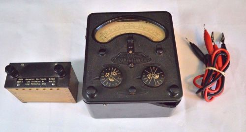 Universal Avometer Model 48 Vintage Electrical Tester England + multiplier leads