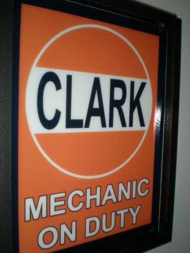 Clark Oil Gas Service Station Garage Lighted Advertising Man Cave Sign