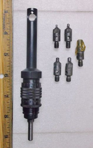 1 Zephyr Microstop Countersink Cage with five 1/4 - 28 Threaded Cutters