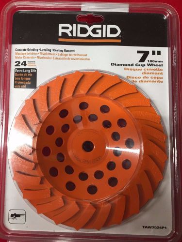 RIDGID 7&#034; 24-Segment Turbo Cup Grinding Wheel TAW7024P1 - NEW