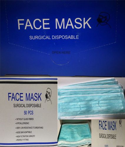 P&amp;P Ear Loop Medical Face Masks 50/bx,Light /Soft, 3-ply Designed in USA
