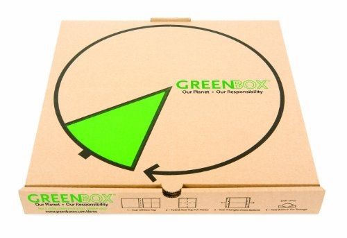 Greenbox GreenBox Pizza Box, 18-3/8&#034; Length x 18-3/8&#034; Width x 2-3/16&#034; Height,