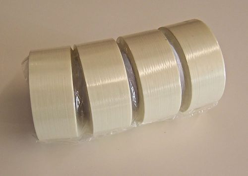 NEW 2 Rolls - 48mmx55m (2”x60yrd) Reinforced Filament Tape / Central Brand 