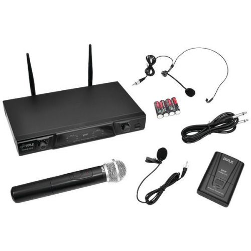 Pyle Pro PDWM2115 VHF Wireless Microphone Receiver System w/Independent Volume
