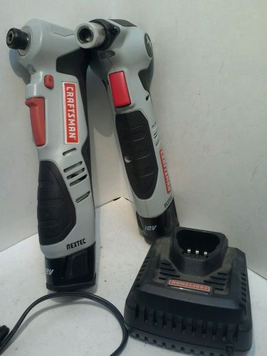 Lot of 2 Used Craftsman Tools Impact Driver &amp; Auto Hammer w/ Charger