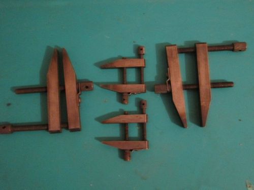 4 VINTAGE MACHINIST PARALLEL CLAMPS possibly brown and sharpe not marked