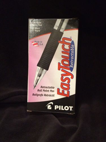 Pilot EasyTouch Ballpoint Pen, Fine - Black Ink (12 Per Pack)