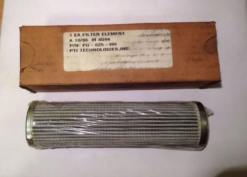 PTI Hydraulic Filter Element P/N PG-025-HH NEW OLD STOCK LEFTOVER INVENTORY