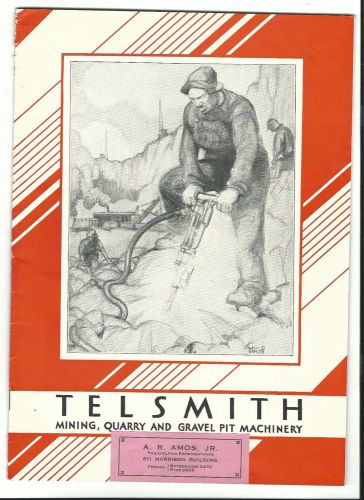 1931 Catalog Telsmith Mining Quarry Gravel Machinery Smith Engineering Milwaukee