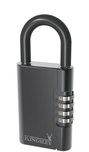 Kingsley guard-a-key lock box - key storage combination realtor&#039;s lockbox, black for sale