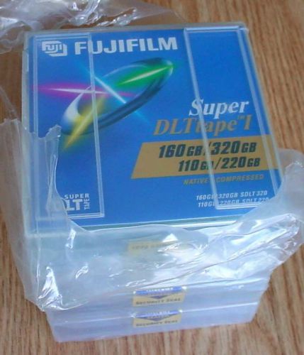 New 4 tape FUJIFILM Super DLTtape I 160GB / 320GB