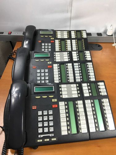 Norstar Nortel T7316E Display Telephone NT8B27 Charcoal  T24 USED (Lot of 3)