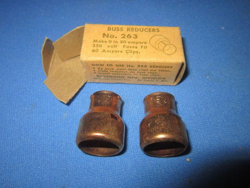 ONE PAIR 60 TO 30 AMP 250 VOLT BUSS REDUCERS no.263