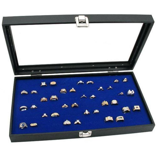 Jewelry Box Display Case 72 Royal Blue Ring Insert