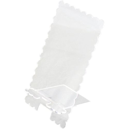 Clear Scraps Acrylic Phone Stand 4&#034;X8&#034;-Scalloped