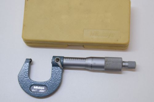 Mitutoyo 115-153 Spherical Face Micrometer Ratchet Stop 0-1&#034;  0.0001&#034; Ball Tube