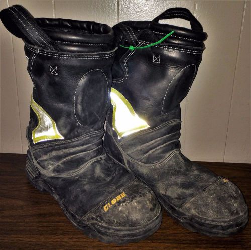 Globe crosstech 14&#034; structural fire boots, pull-on, 2014, nfpa size 14w for sale