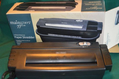 Mainstays 6 Sheet Paper Shredder, NEW in BOX!