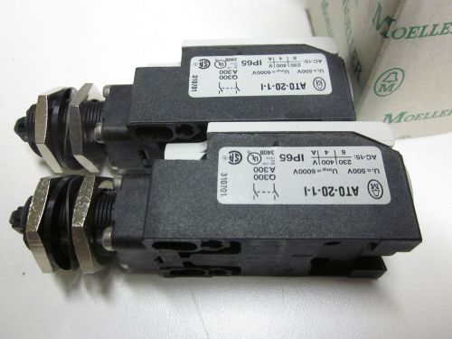 2 pack moeller eaton at0-11-2-i/zrs roller plunger limit switch position 2 n.o. for sale
