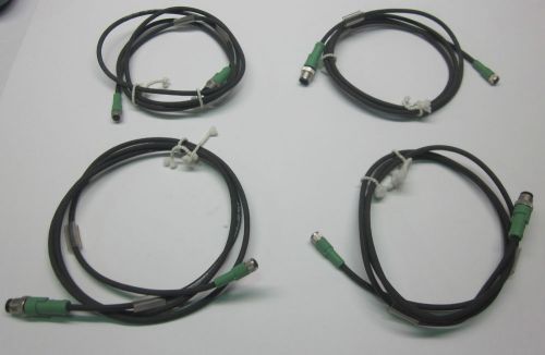 Phoenix contact 1693089 *lot of 4* 4pos m12 plug-m8 socket 1.5m adapter cables for sale