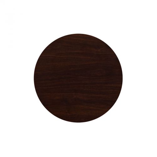 24&#039;&#039; Round Resin Restaurant Table Top in Resin Walnut Finish - Bar Table Top