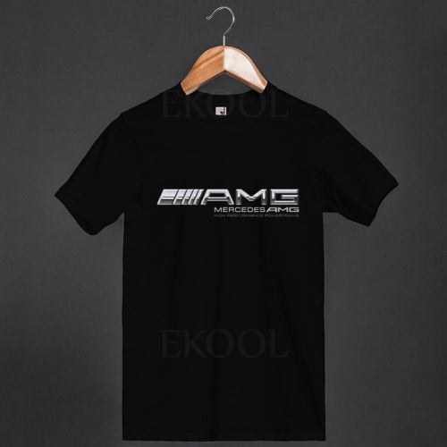 New !!! Mercedes Benz Amg Racing Logo Men&#039;s Black T Shirt Size S to 3XL