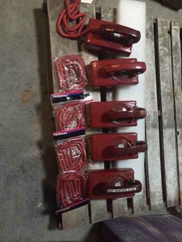Bell telephone red emergency  wall mount lot of five (5) incoming only warranty for sale