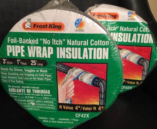 Pipe wrap insulation  cf42x frost king 1in t, 3 in. w x 25 ft. long (2) packs for sale