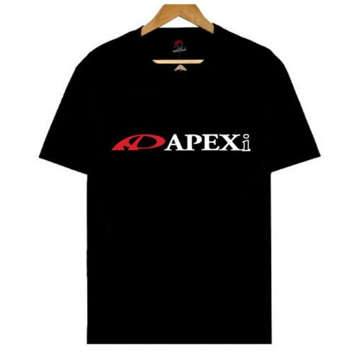 Apexi Logo Mens Black T-Shirt Size S, M, L, XL - 3XL