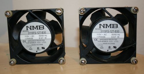 Nmb 3115fs-12t-b30 axial fans, 50/60 hz, 1phase, 8.5/7watt,115vac working pair for sale