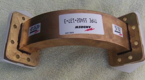 Andrews e bend 4&#034; by 4&#034; nos wr137g flanges, brass for sale