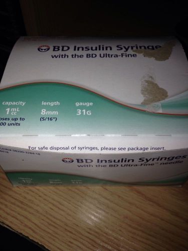 BD Insulin Syringe wit Ultra Fine, 8mm, 31G, 100 pcs.
