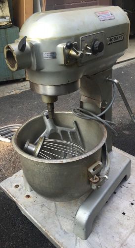 Hobart A-200T Dough Mixer W/ Timer, Whisk, Paddle &amp; Bowl Used Great Condition