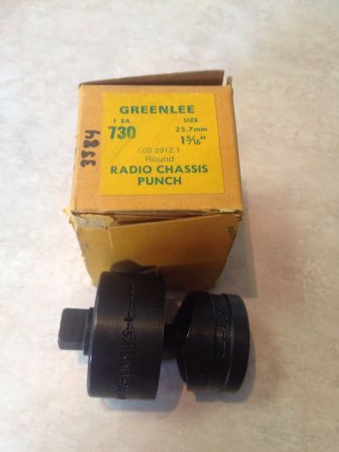 NIB Greenlee 1 5/16&#034; 730 Radio Chassis Actual Diameter Knockout Punch #3384/3425