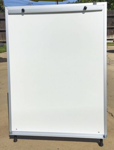 Large adjustable steel dry erase board w/easel stand portable 36x29 by quartet for sale