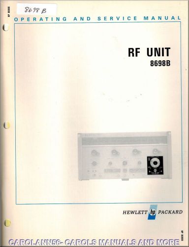 HP Manual 8698B RF UNIT