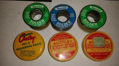 Vintage Top Line solder Oates &amp; Burney Soldering paste- used