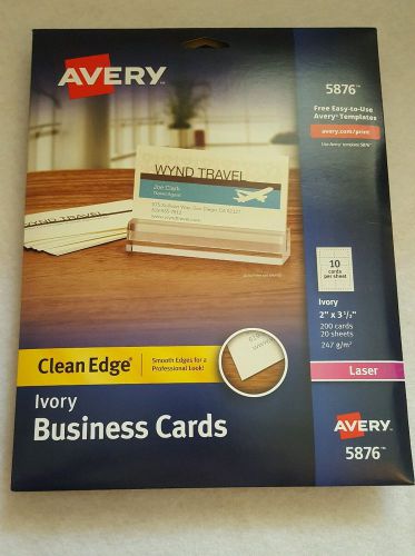 Avery clean edge ivory business cards 5876