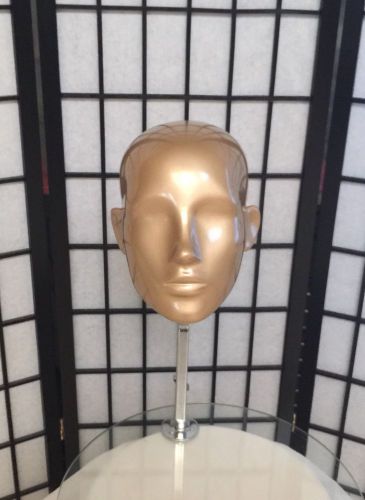Fiberglass Gold Glossy Female Mannequin Egg Head Retail Stores Display #XRW-202