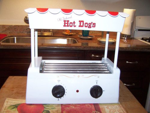Vintage Hot Dog Roller Steamer Electric Grill Hot Dog Bun Warmer Cooker Machine