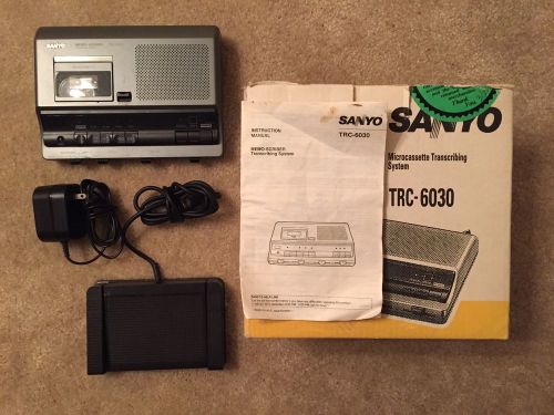 Sanyo Memo-Scriber Transcribing System Micro Cassette TRC-6030