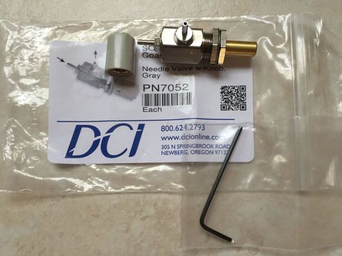 Dci model# pn 7052 needle valve w/knob, gray for sale