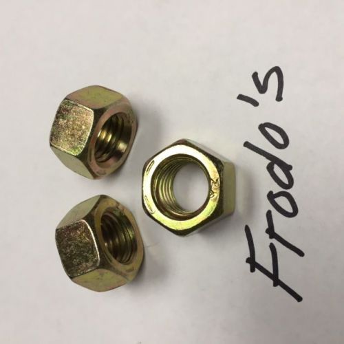 3/4-10  National Coarse Grade 8 Hex Nuts Zinc &amp; Yellow Dichromate 500 count