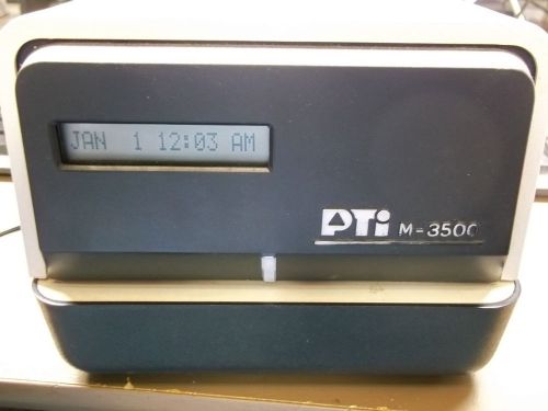 PTi Pyramid Technologies M-3500 Employee Clock Time Stamp -