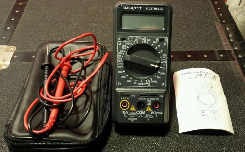 RSR 717 DIGITAL MULTIMETER CAT III 600V WITH CASE &amp; LEADS Great CONDITION!!!